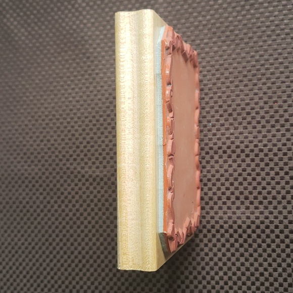 Ribbon Bow Border Frame Wood Mounted Rubber Stamp, Vintage, 4"x5" No Brand Label - Picture 8 of 8